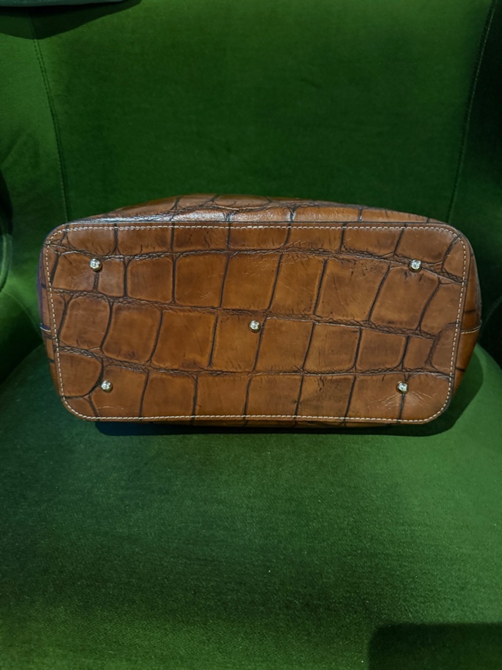 Dooney & Bourke Denison Large Barlow Croc-Embossed Bag - Picture 3 of 10